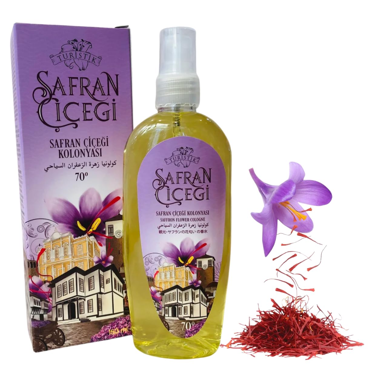 Touristic Saffron Flower Classic Saffron Cologne Touristic Saffron Cicegi Classic Saffron Cologne 150 ml-5 07 fl oz Traditional