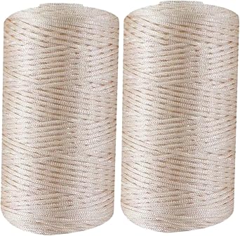 2 Pcs Ice Cotton Yarn Macrame Yarn Macrame Yarn Ice Silk Yarn Nylon Crochet Cord Summer Art Yarn Cord Long Crochet Yarn Cord Thin Ice Cotton Yarn Nylon Crochet Yarn Cord Thin Ice Cotton Thread |