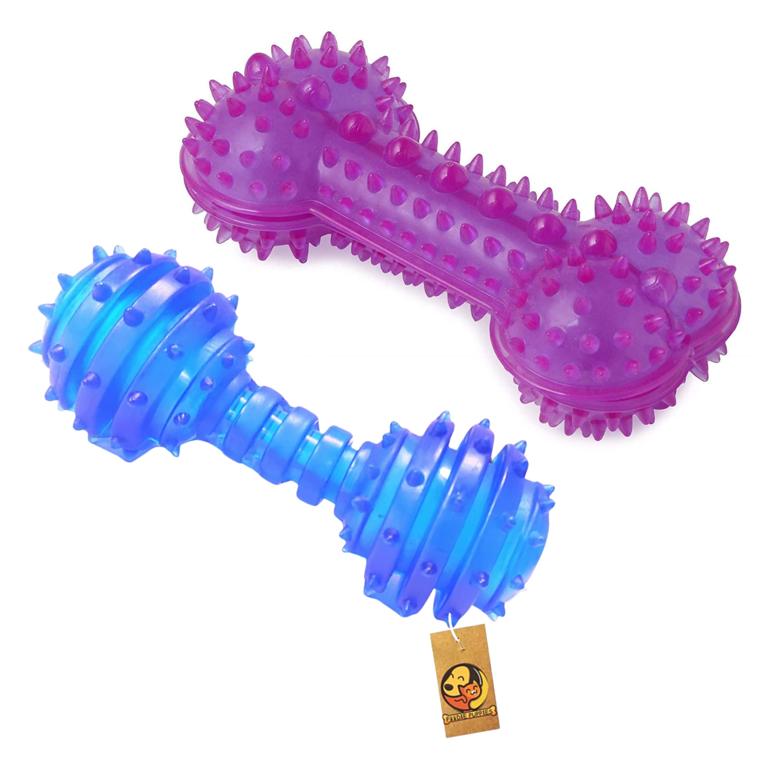 Foodie Puppies Durable Rubber Chew Bone and Spike Bone Treat Dispenser for Chewing, Training Purpose, Dental Health for Small & Medium Size Dogs