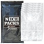 Nice Packs Reusable Dry Ice Packs for Coolers, Lunch Boxes, Frozen Food Shipping - Flexible and Long Lasting (5 Extra Large Sheets)