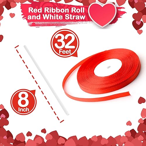 Miniatura 5 de KatchOn Globos de corazón rojo y blanco, paquete de 30 unidades, globos de látex en forma de corazón para decoraciones del día de San Valentín