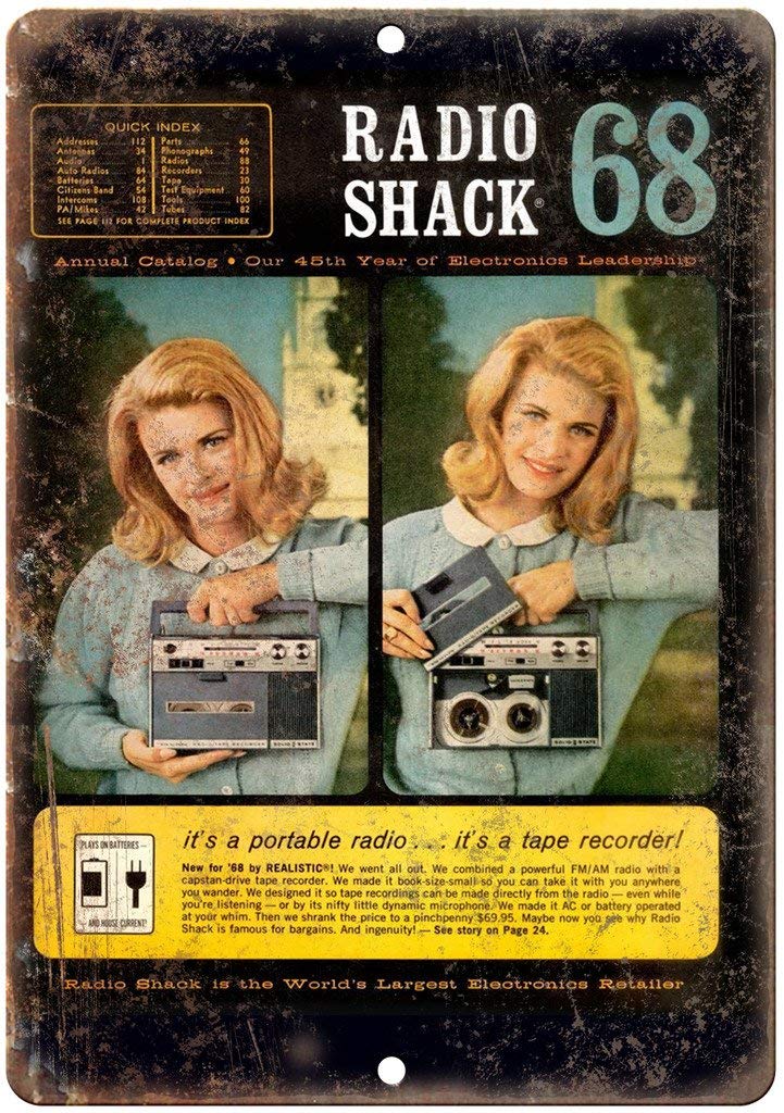 Amazon Radio Shack Audio Video 金属板ブリキ看板注意サイン情報サイン金属安全サイン警告サイン表示パネル 安全標識 産業・研究開発用品 通販