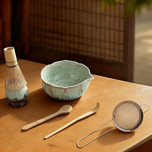 Miniatura 5 de Juego de batidor de matcha, juego de matcha con cuenco y soporte de Chasen y Chasen, kit de 8 piezas de regalo para amantes del matcha, familia,