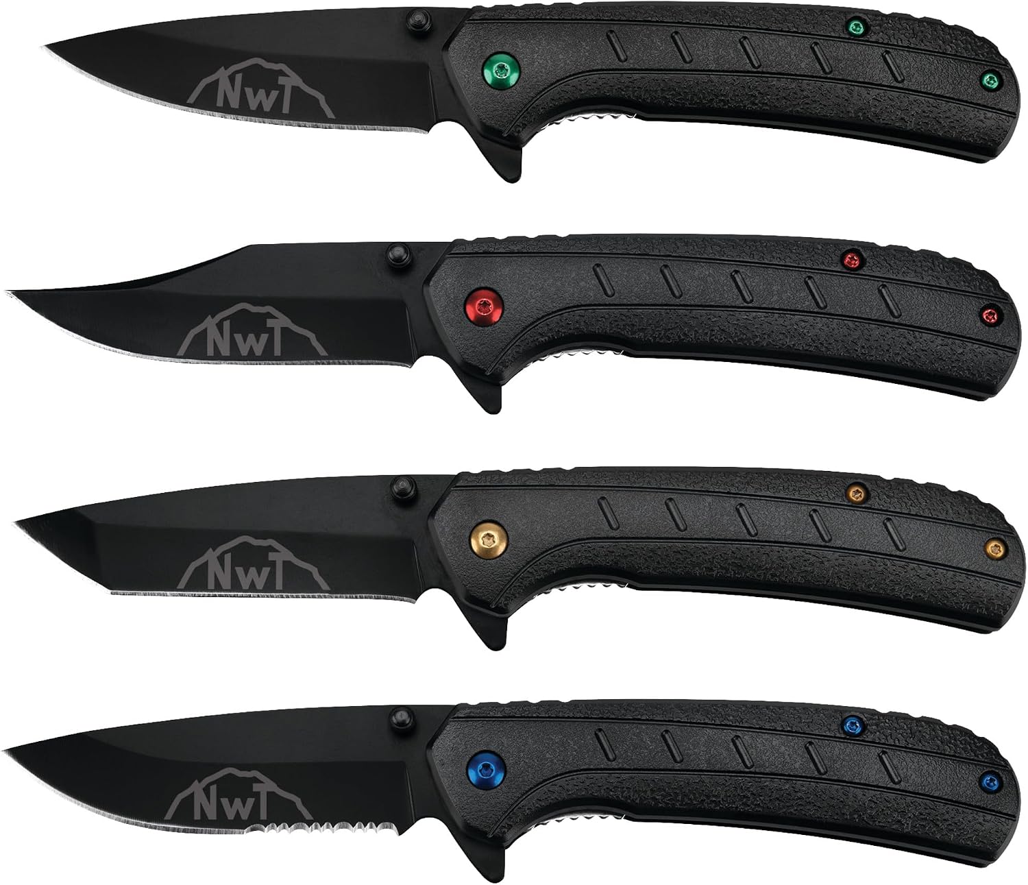 Performance Tool W9379 4 pk. Assisted Open Pocket Knife Set