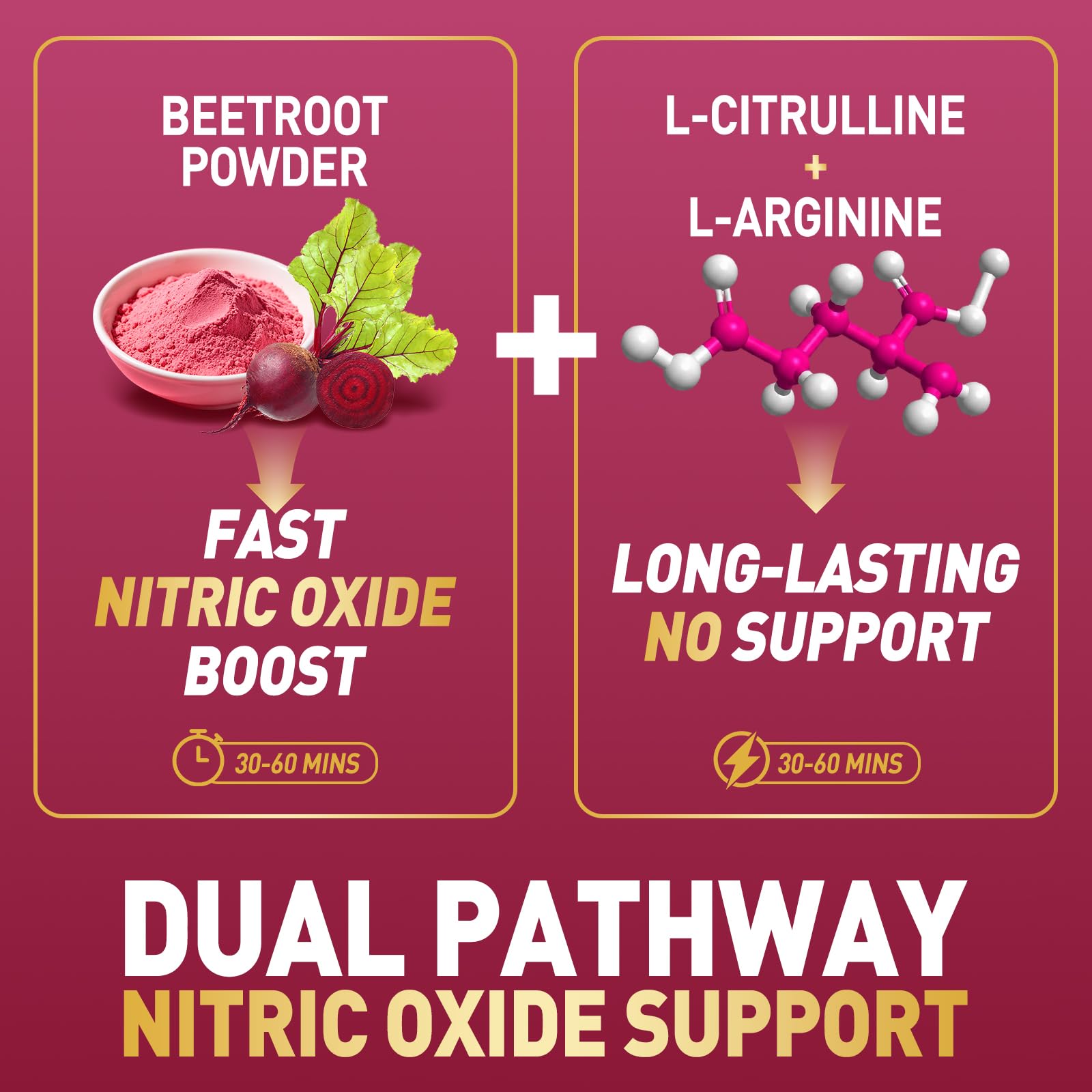 Nitric Oxide Supplement - Beet Root Powder with L-Citrulline & L-Arginine — Amazon image 3