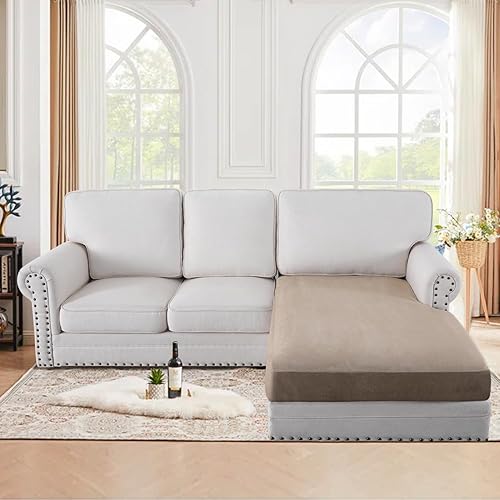 Miniatura 16 de H.VERSAILTEX Fundas de cojín individuales elásticas para sofá, fundas de cojín de gamuza suave, funda lavable para sofá modular (funda de sofá de 3