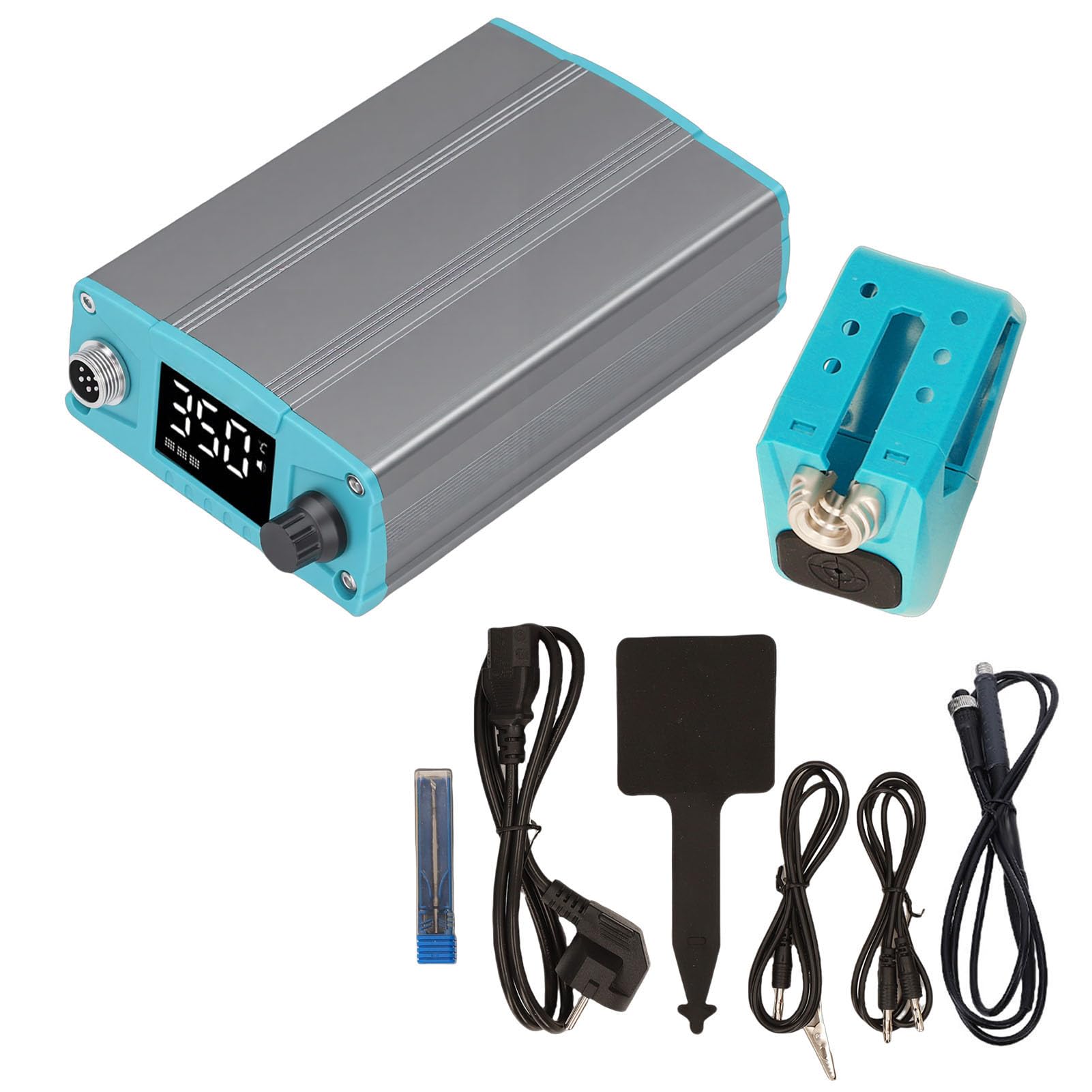 Vikye Zestaw Stacji Lutowniczej T210 Pro 120 W, Szybkie Nagrzewanie 2S, Zestaw Stacji Lutowniczej z Wyświetlaczem LCD z Antystatycznym Przewodem Uziemiającym, Automatyczne Uśpienie i (wtyczka UE)