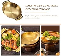 Vista 5 de Luxshiny Sartén diaria con asas, olla de acero inoxidable para Ramen de inducción para el hogar y al aire libre