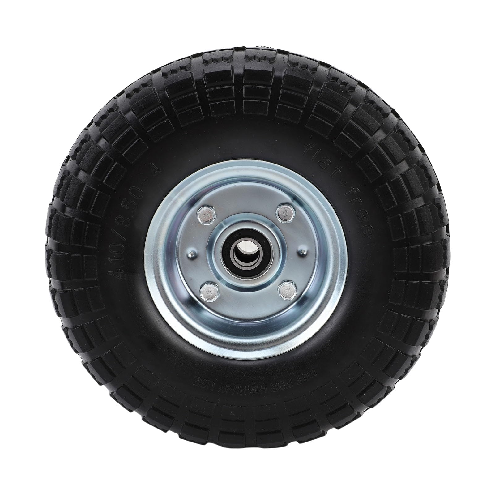 Generic 10-calowe, Odporne na Przebicie Koła z Pełnej do Wózka Ręcznego Taczka Dolly, Heavy Duty 2szt. 4.10/3.50-4 Zestaw Opon do Uniwersalnych Wózków Ręcznych