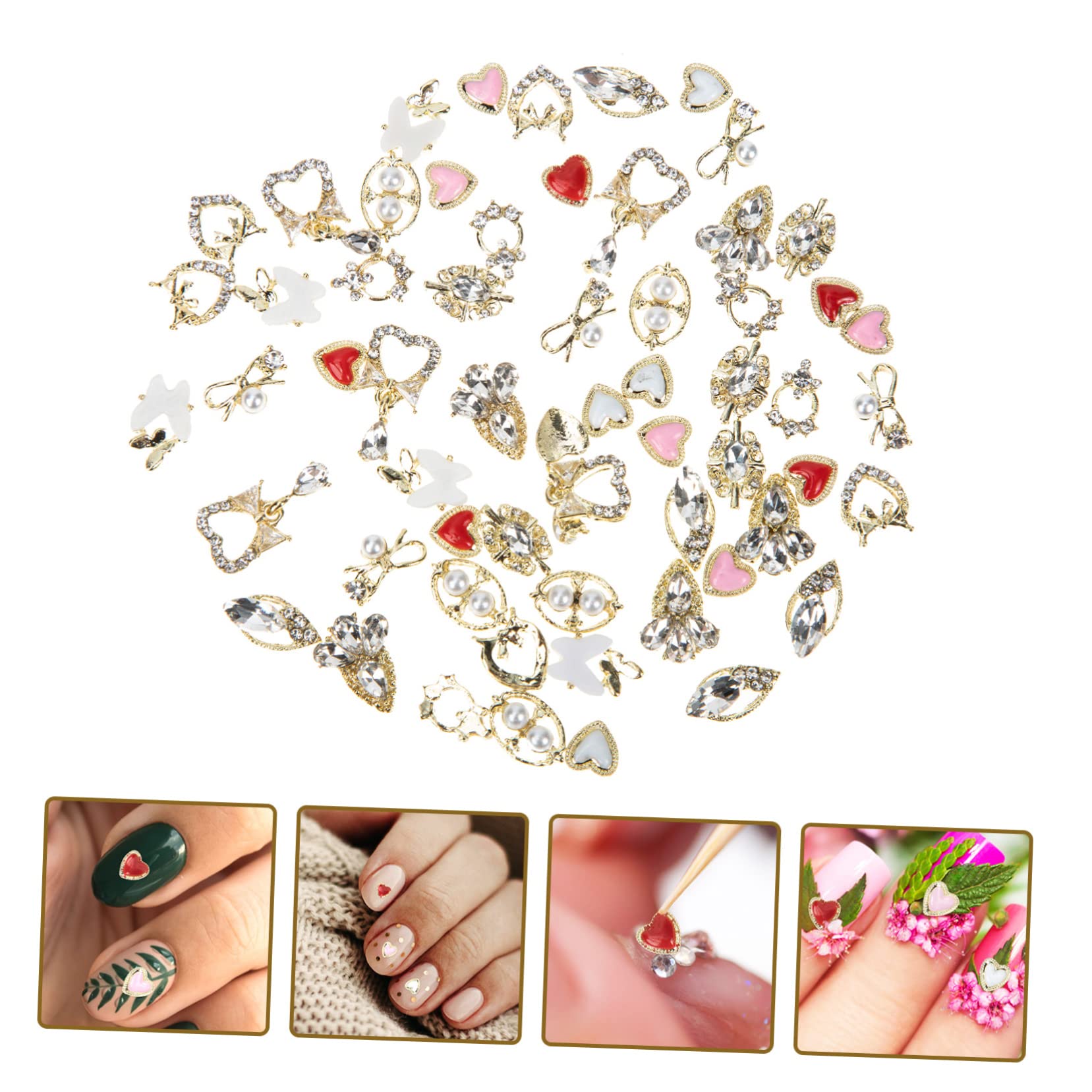 PACKOVE 5 Set Charm Per Unghie Stile Barocco Decorazioni Per Nail Art Accessori Creativi Per Unghie Con Design E Per Creazioni Te E Condivisione Tra Amiche 60 Pezzi*5