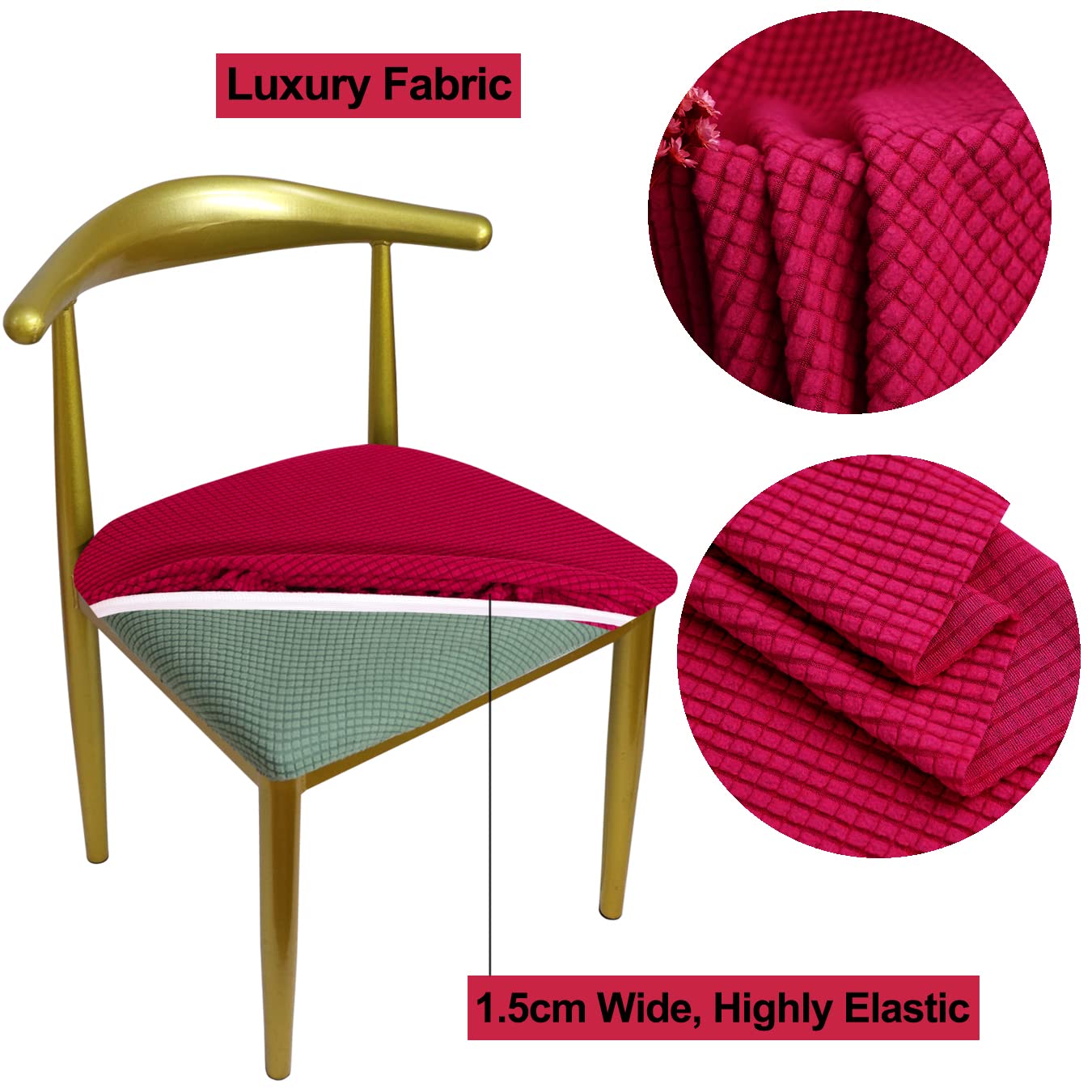 Coprisgabello In Velluto Elasticizzato - Per Sgabelli 36-50 Cm | Lavabile E Antiscivolo - Foto 6