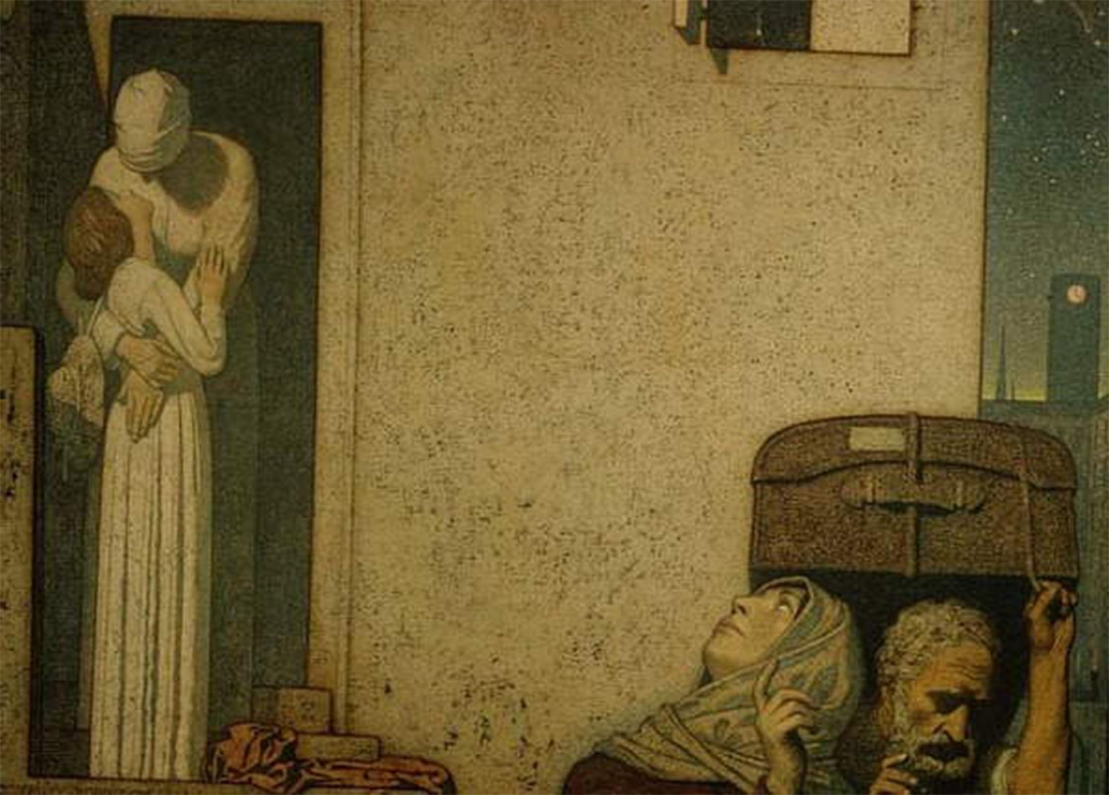 POSTERIIk Vintage Print Pop Art Landscape Artwork the Farewell by Frederick Cayley Robinson Art Prints for Office Home Decor 60x90cm