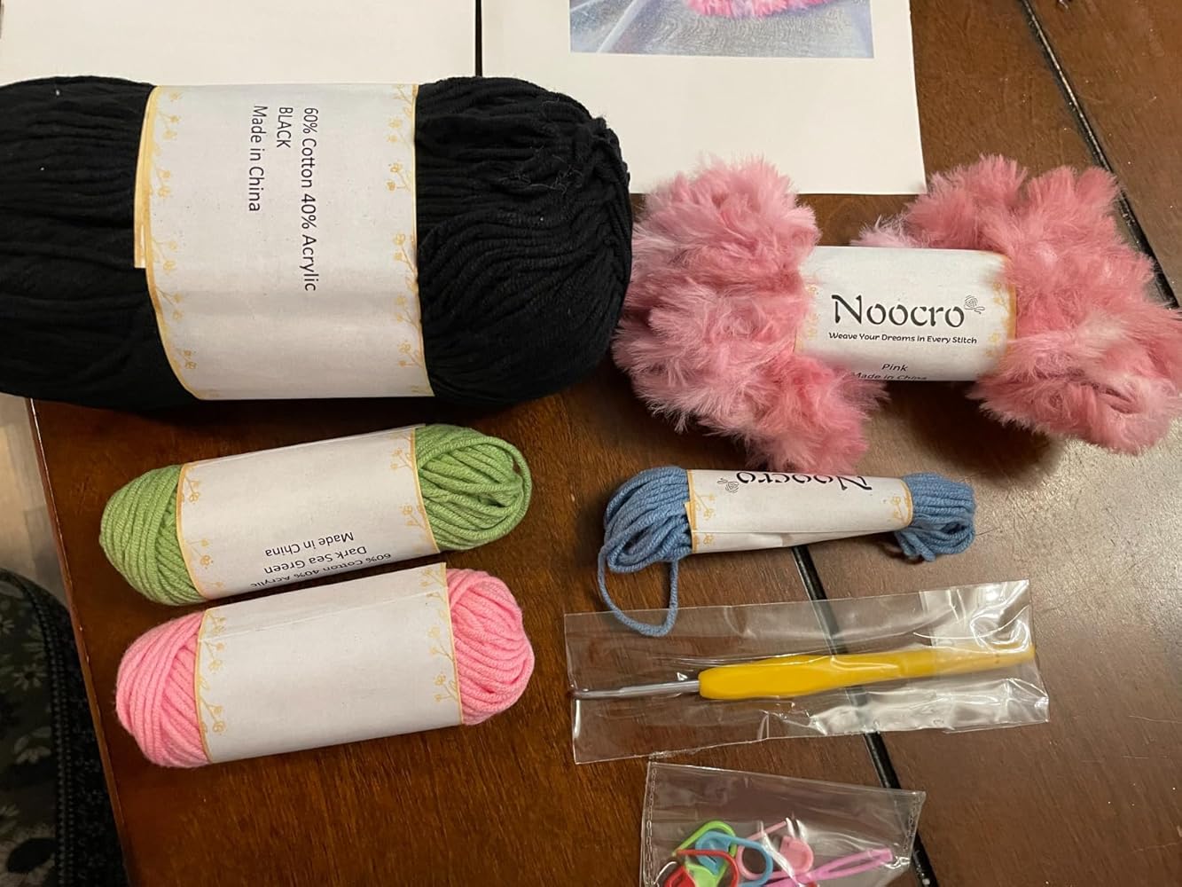 Kit for Beginners or Intermediate Level, Fuzzy Granny Square Bucket Hat, Step by Step Video Tutorial, Detailed Instruction Complete Kit Craft Supplies Holiday Gift