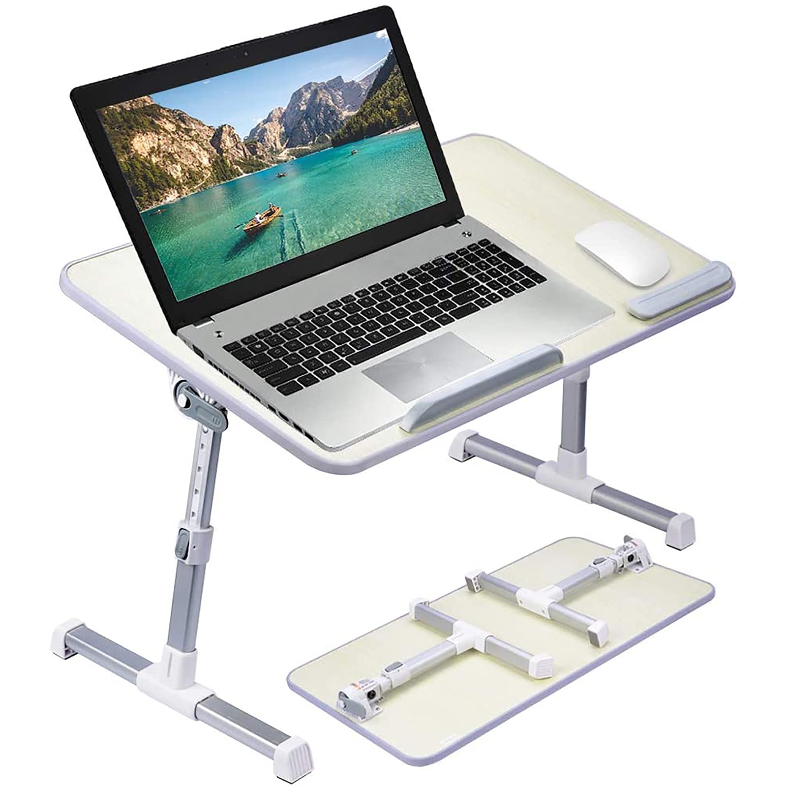 HB1 Multifunction Folding Laptop Desk Lifting Small Table Dormitory Study Solid Desk Non-Slip Support Environmentally Friendly Density Board