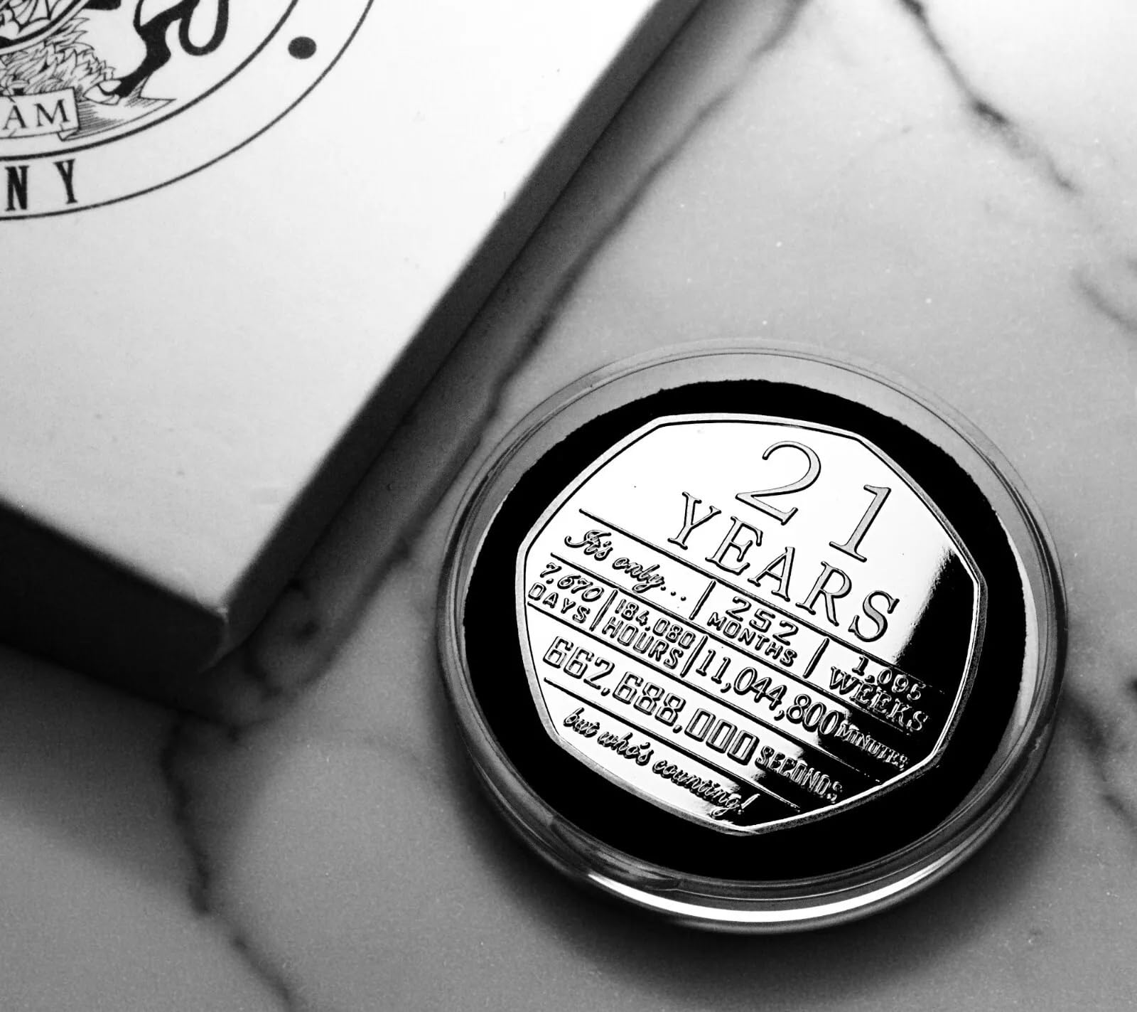 The Commemorative Coin Company Silver 21St Birthday Commemorative In Gift Box. Gift/Present/Son/Daughter/Party. Twenty One 21 Years