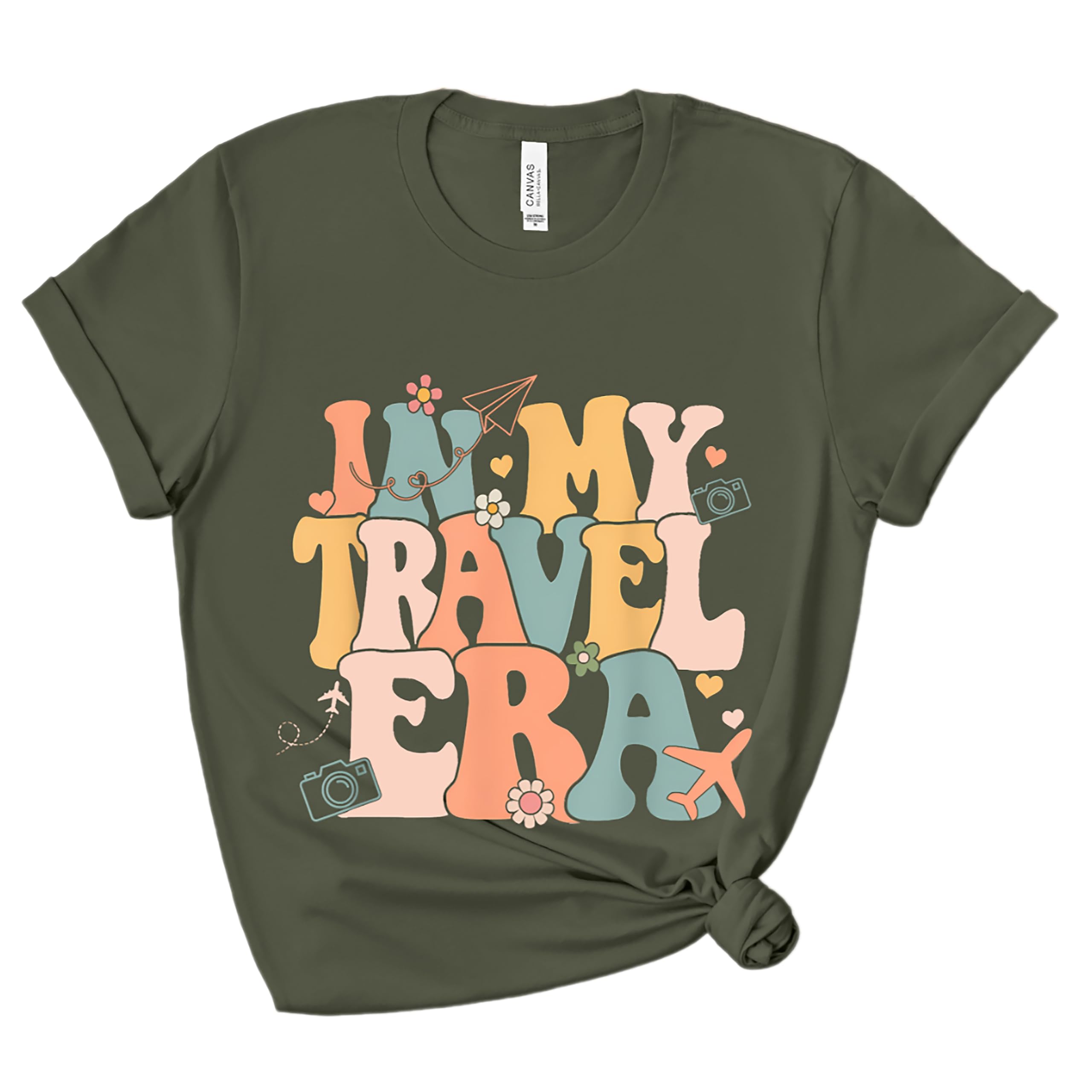 HandmadeIn My Travel Era Shirt, Cute Travel Shirt, Summer Shirt, Girls Trip Shirts, Travel Shirt, Camping Shirt, Retro Vacation Tee, Travel Lover