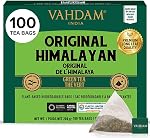 VAHDAM, Thé vert d'origine himalayenne (100 Nombre élevé, non élevé GMO, Sans gluten, peu de caféine & Sacs à thé à base de plantes