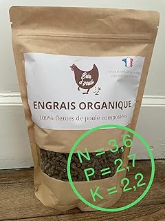Engrais organique - 500g - 100% naturel - fientes de poules - FRANCE
