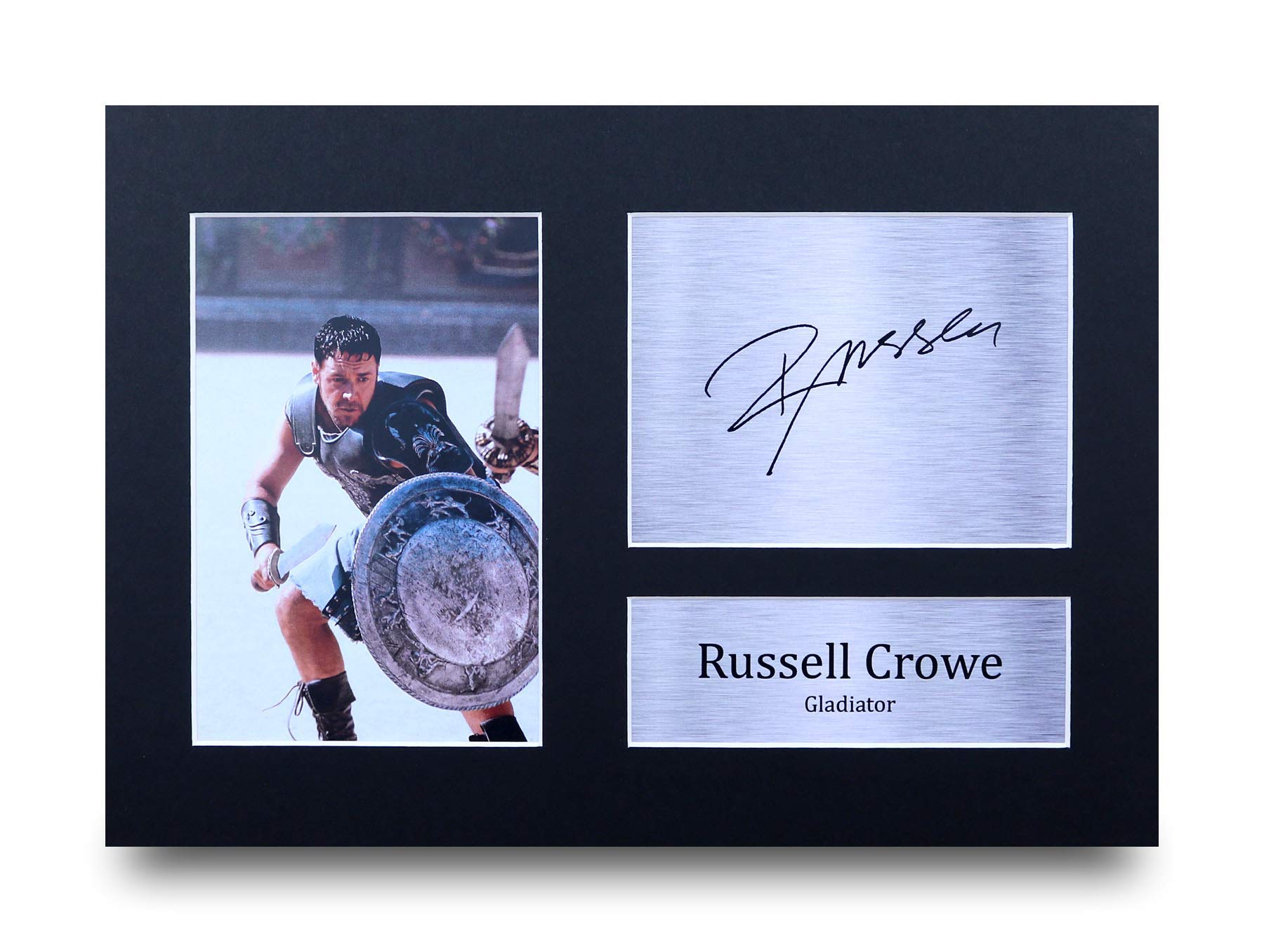 HWC TradingRussell Crowe Gift Signed A4 Printed Autograph Gladiator Gifts Photo Display