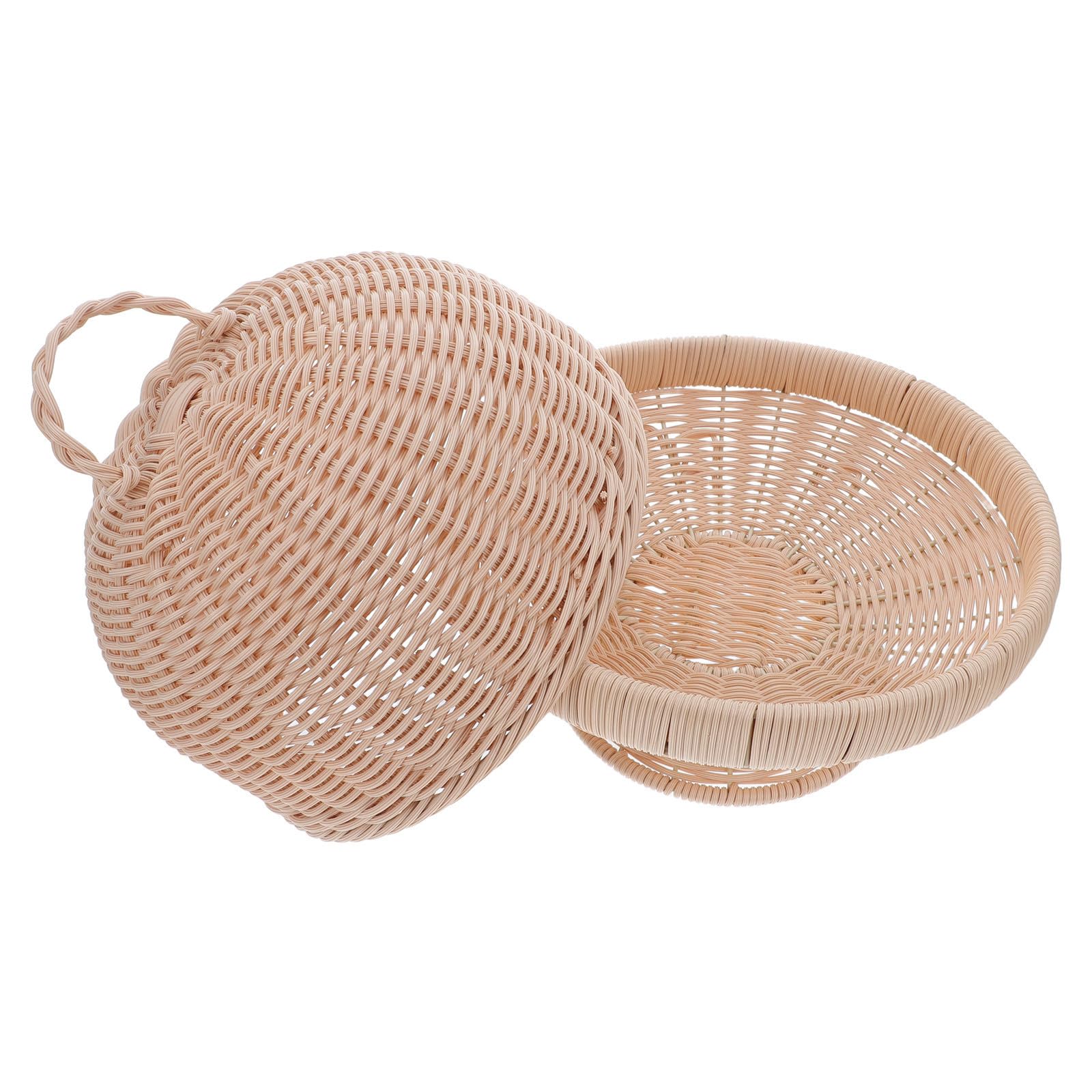 Panier rond en osier KALLORY, plateau de conservation artisanal