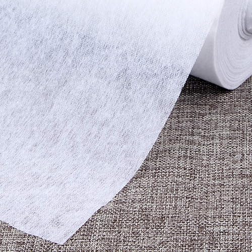Estabilizadores fusibles de lado Sigle-Side ligeros no tejidos para planchar, bricolaje, blanco, 39.37"x3.28 yarda