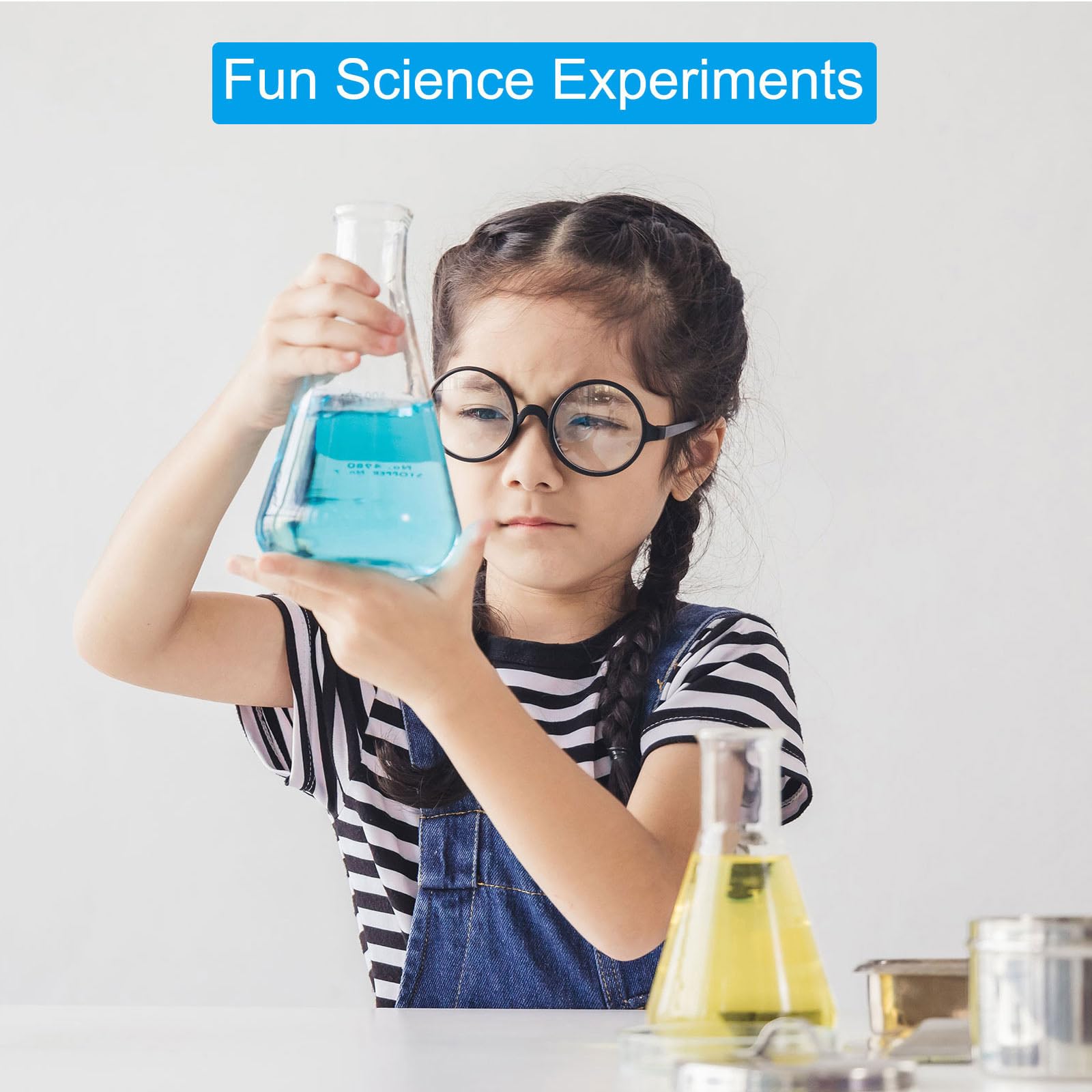 PATIKIL Erlenmeyer-Kolben 8 Stück 500ml 17oz Schmale Öffnung Messkolben Borosilicatglas Mit Aufgedruckter Skala Für Labor Experimente Chemie Wissenschaft Studium