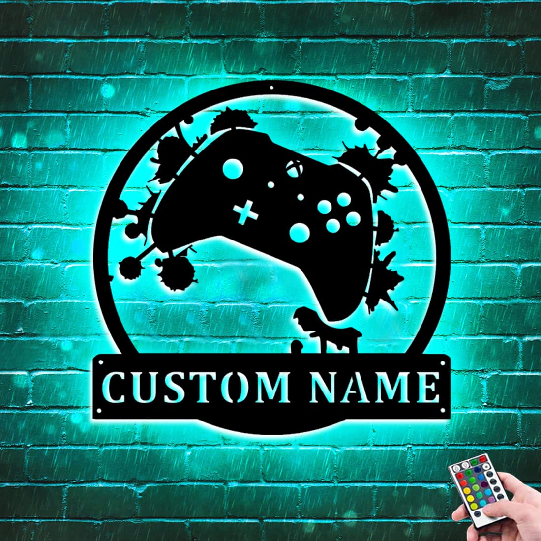 Segno Neon da Gioco Personalizzato LED Gamer Segno in Metallo da Parete Lampada con Nome Personalizzato Luci da Notte per Gamer con 7 Colori Decorazione per la Casa Segno Gamer per Camera da Gioco da