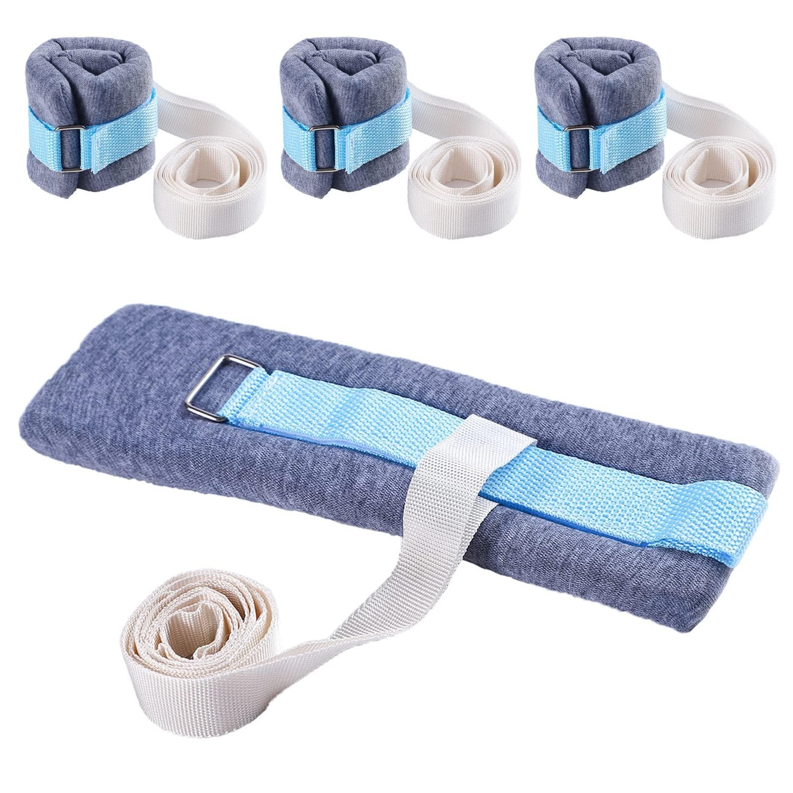 Cinghie anti-strangolamento in spugna 4PCS per arti letto ospedaliero cinghie da polso per mano e caviglia paziente Cintura di ritenuta anti-estubazione tubo Scratch Manic Prodotti per la cura（polso）