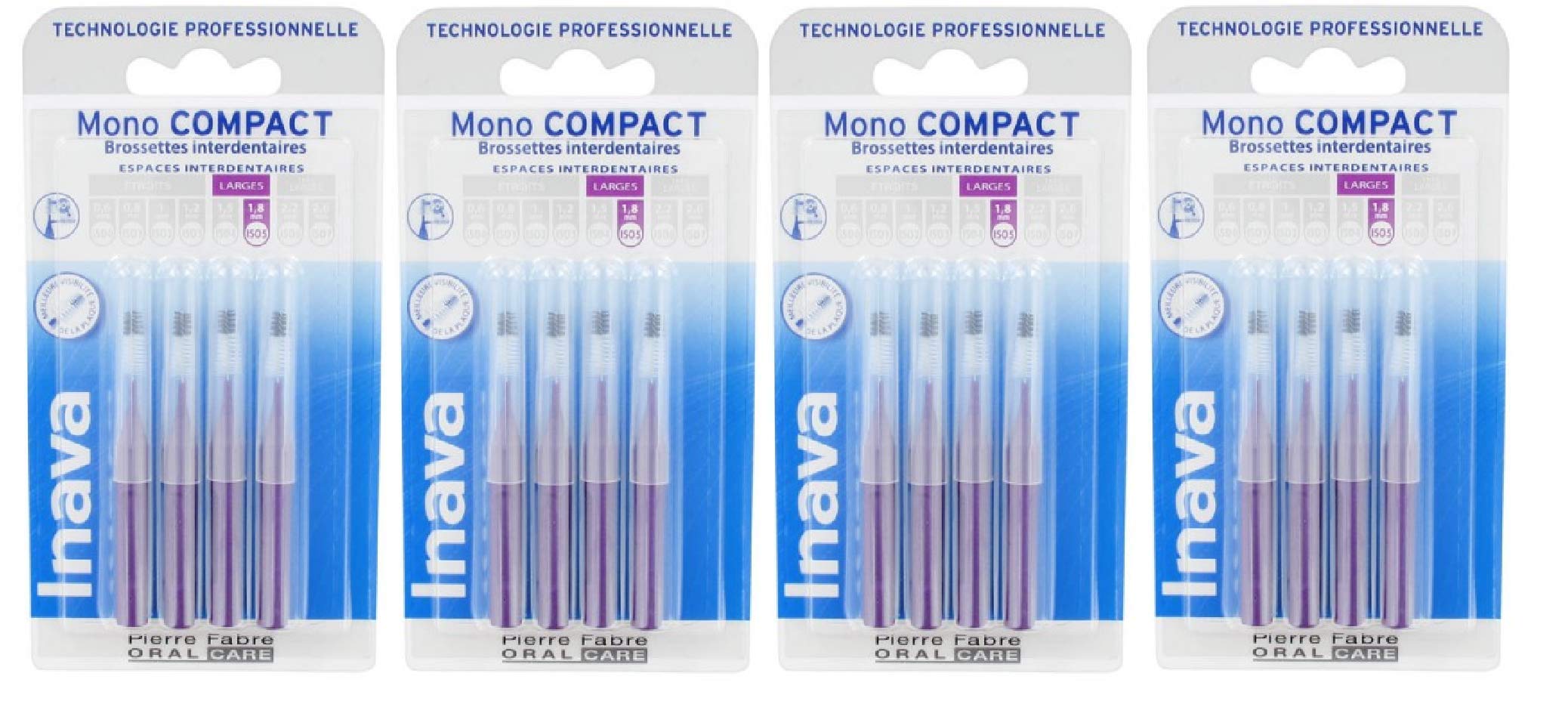 Inava Brossettes Mono Compact Violet 1,​8 mm lot de 4 x 4 = 16