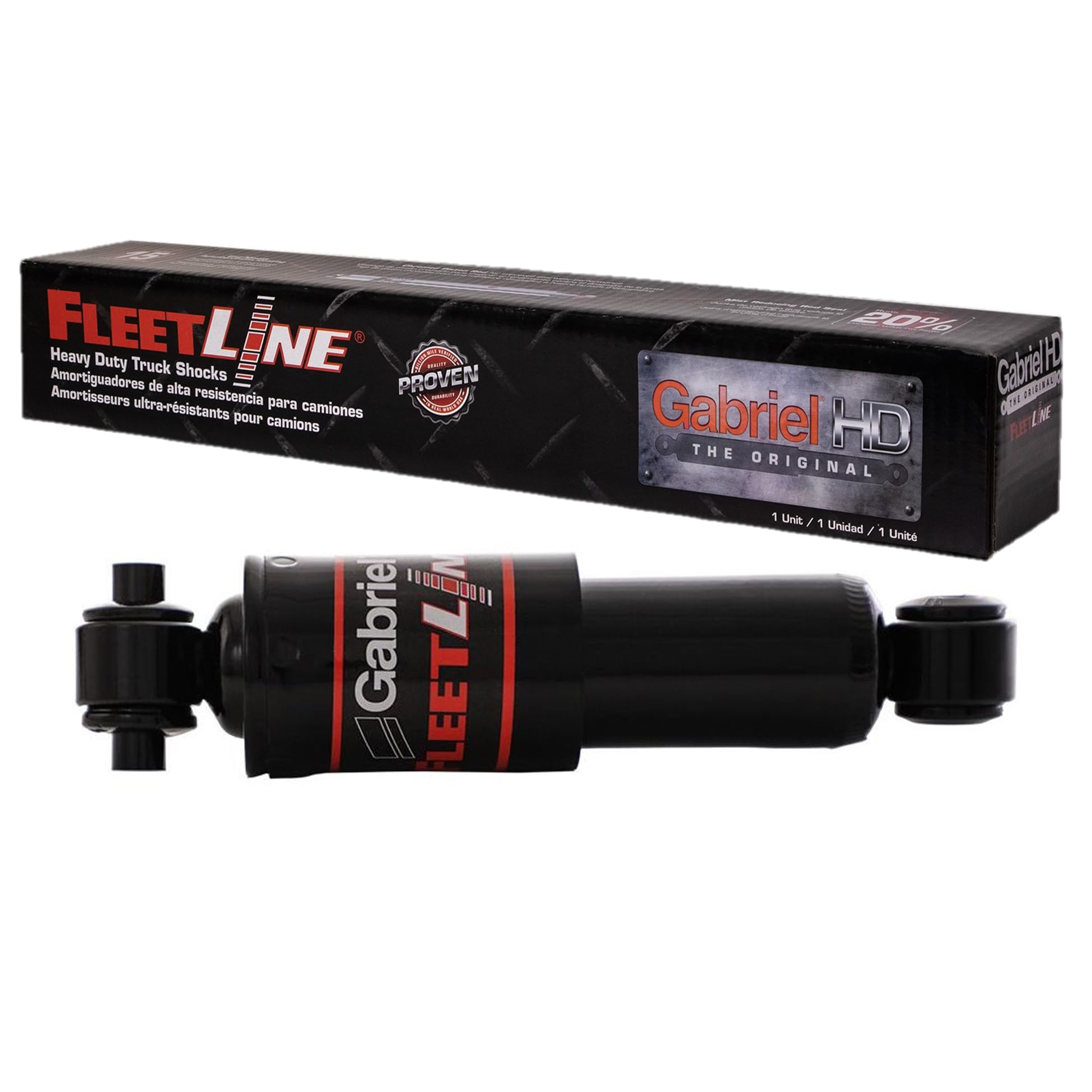 Gabriel 83047 FleetLine HD Truck Cab Shocks Fits Freightliner Century Class; 03-08 FLD112; 03-11 FLD120; OEM# 659125, 814903003490, 18-41762-001, 1860765001, 814903003486