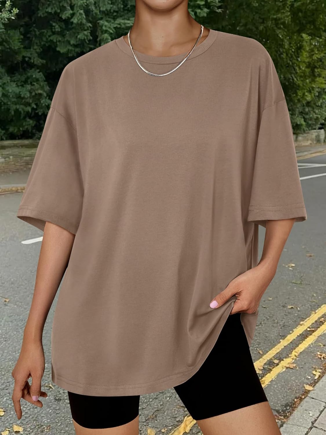  Womens Oversized T-Shirts Short Sleeves Workout Tops | Casual Summer Gym Tees Plus Size Fashion Clothes 2026 thumbnail