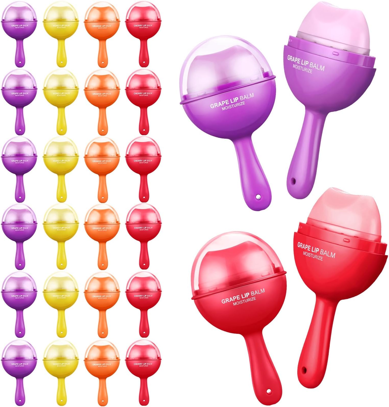 Dimsile 24 Pcs Lollipop Lip Balm Graduation Gift Lip Balm