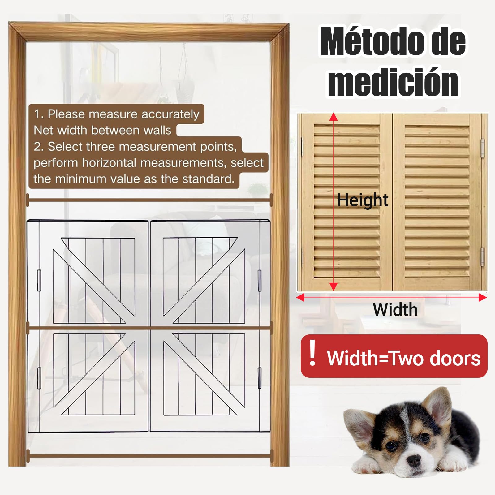 Puerta Abatible de Madera Maciza para Interiores, Puertas Batientes de Café Retro, adecuada para entrada, cocina, oficina, estilo rústico, Partición de Valla(Estilo A/Tamaño : W90xH70cm)