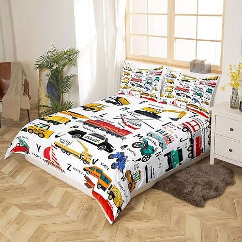 Miniatura 2 de Funda de edredón para niños, camión de bomberos, policía, coche, helicóptero, motocicleta, ambulancia, juego de ropa de cama para niños pequeños,