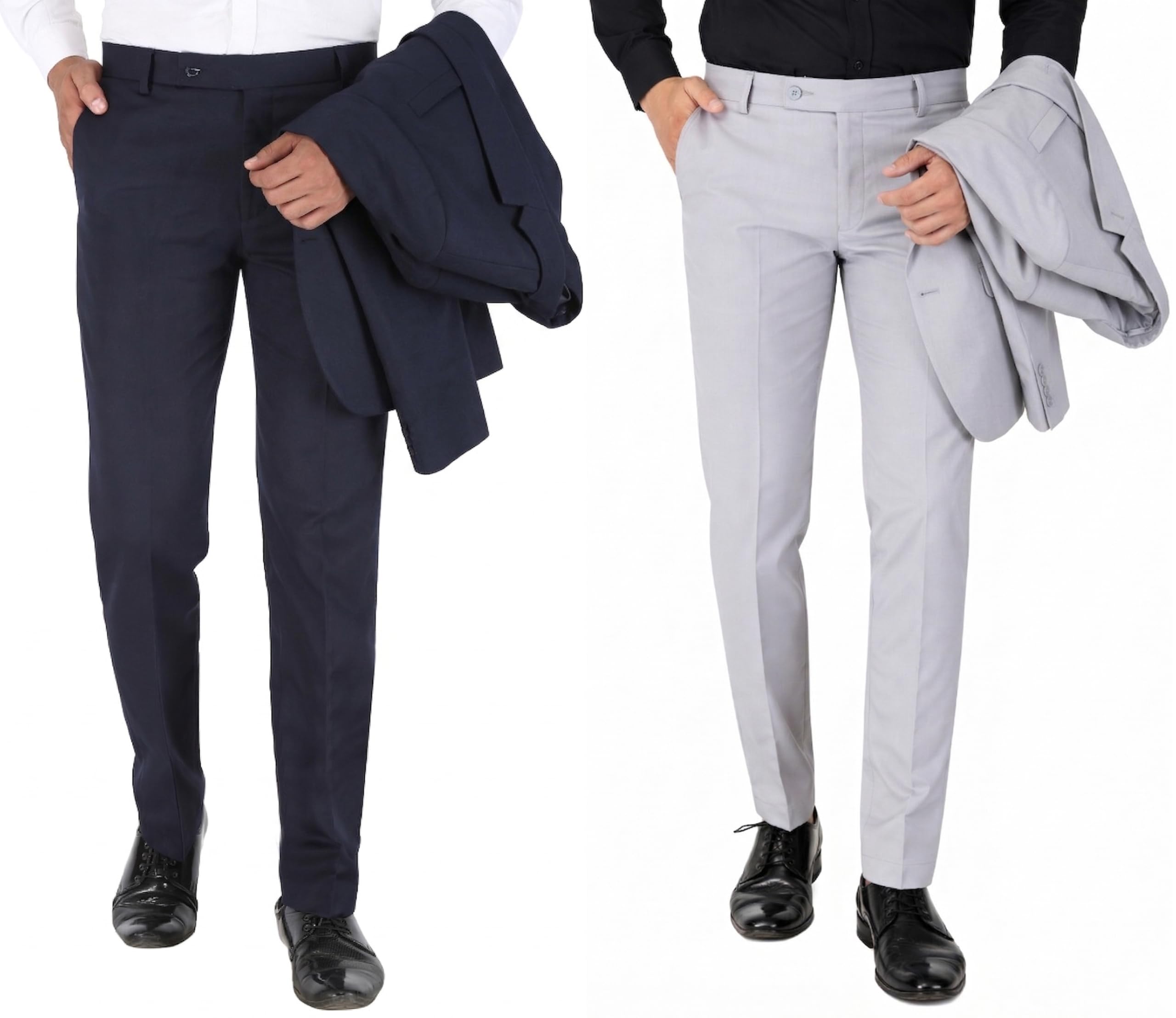 streetscout Formal Pants for Men Office Wear Combo Pack of 2 - Premium Regular Fit Formal Trouser for Men, Boys, Gents Bottom Formal wear for Office Meeting, Party, Wedding-picture-17