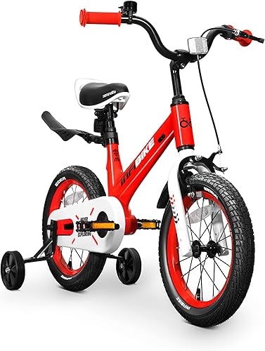 SereneLife Bicicleta para niños con ruedas de entrenamiento  Bicicleta para niños pequeños con altura de asiento ajustable, marco de acero de