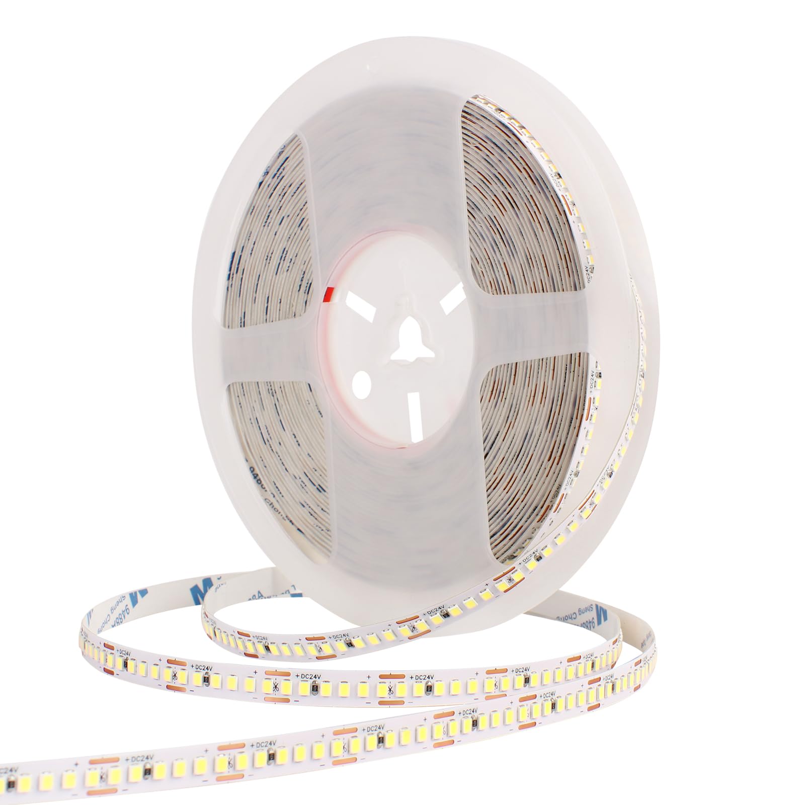 Tayire DC24V COB LED Strip Cool White 6500K, 10m 240LED/m LED Strip Light, CRI90+ 8mm LED Strip COB LED Strips for Bedroom, Kitchen, Home Decoration (Single LED Strip)