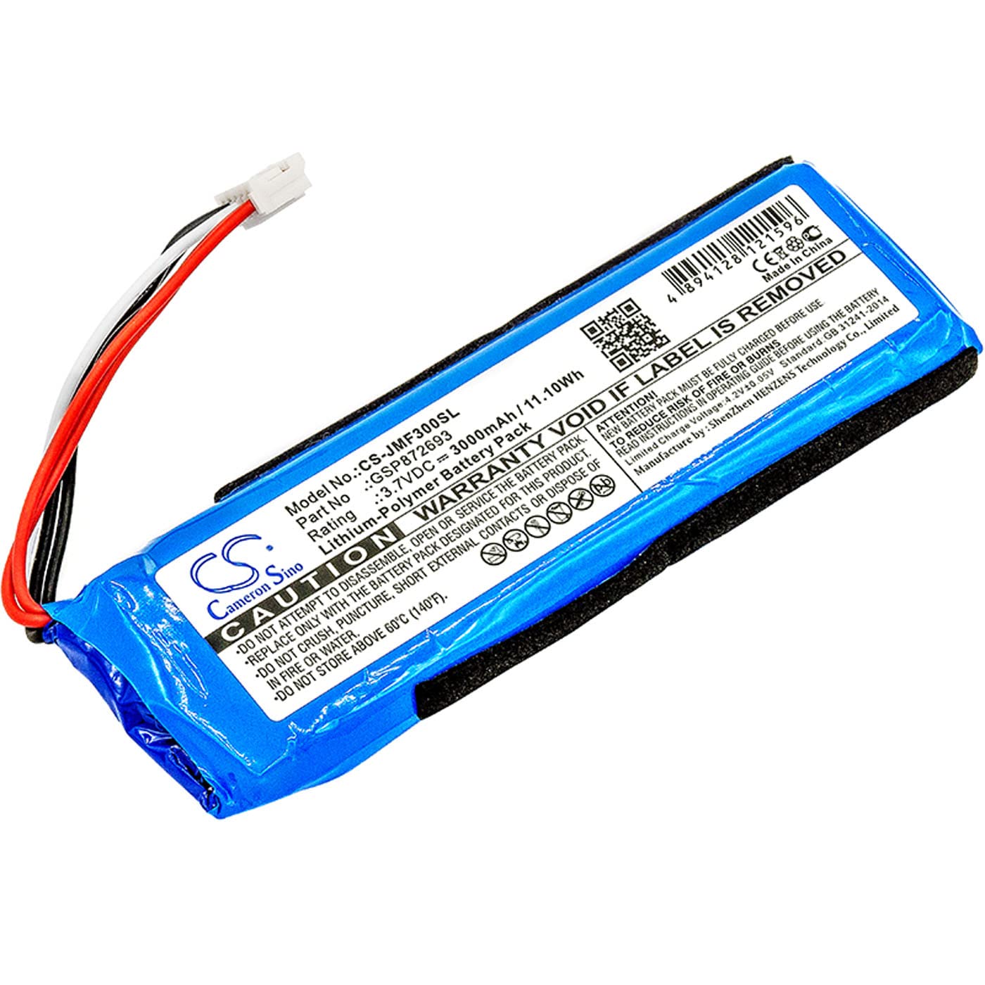Cameron Sino New 3000mAh Replacement Battery for JBL Flip 3, Flip 3 Splashproof, JBLFLIP3GRAY