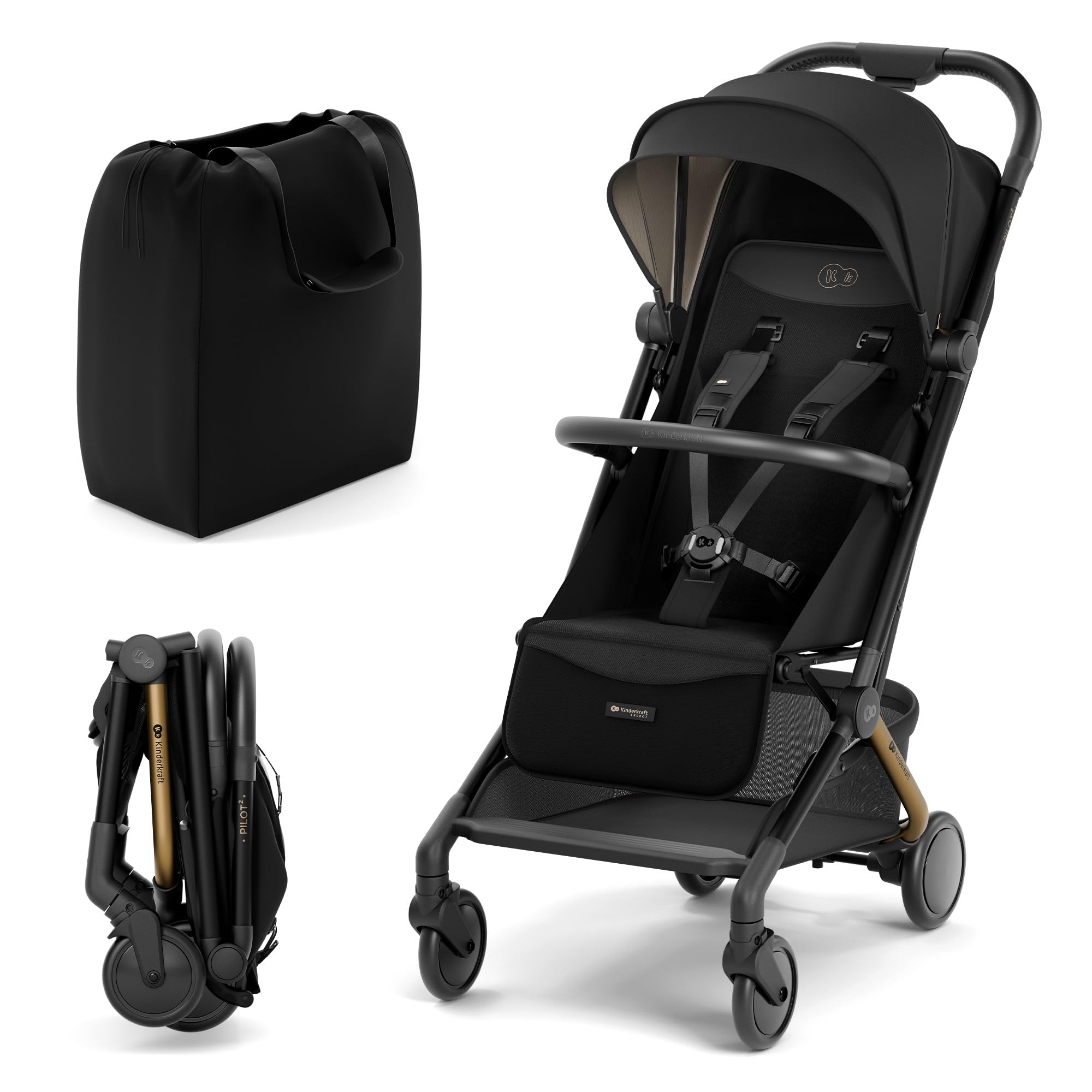 Kinderkraft PILOT 2 – kompakter Liegebuggy/Sportwagen für Geburt bis ca. 22 kg