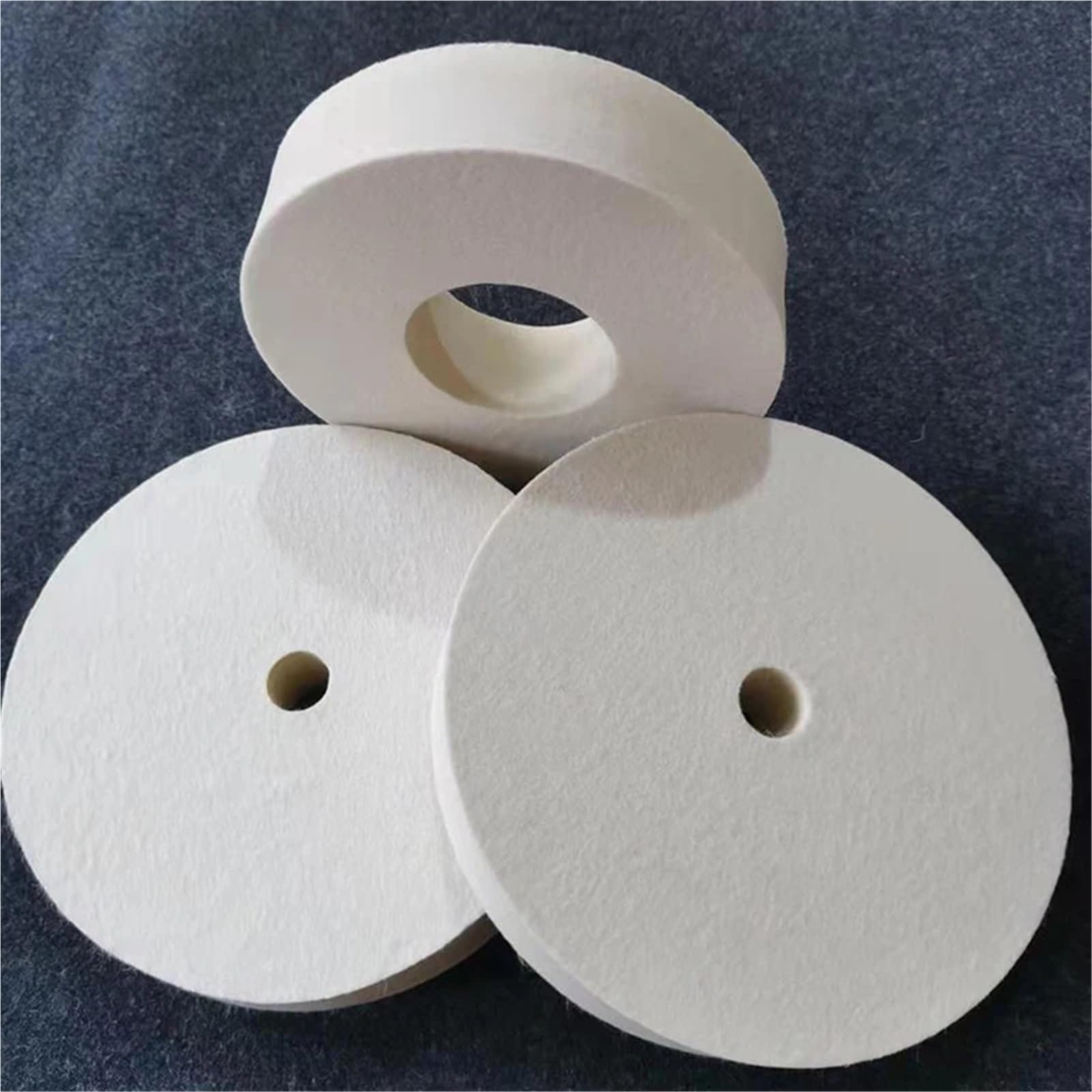 Generic 250mm T8 Polierscheibenwolle 10''Rock Hartfilzrollen für Endbearbeitungssystem, Welle 12mm