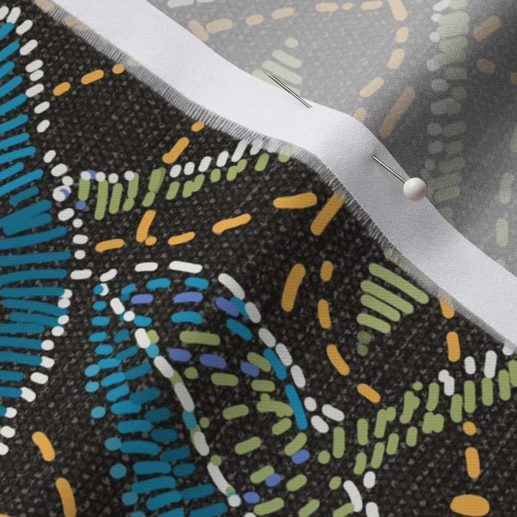 Spoonflower Fabric - Woodland Mushrooms Toadstools Hawaiian Ferns Hapuu Fern Printed on Organic Cotton Sateen Fabric by The Yard - Sewing Quilting Apparel Home Decor