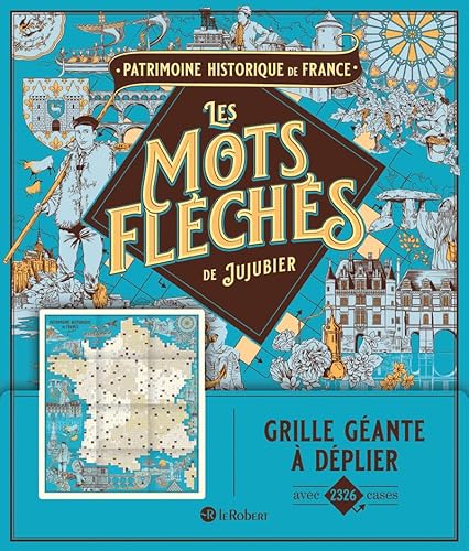 livre Patrimoine historique de France - Les mots fléchés de Jujubier - Grille géante