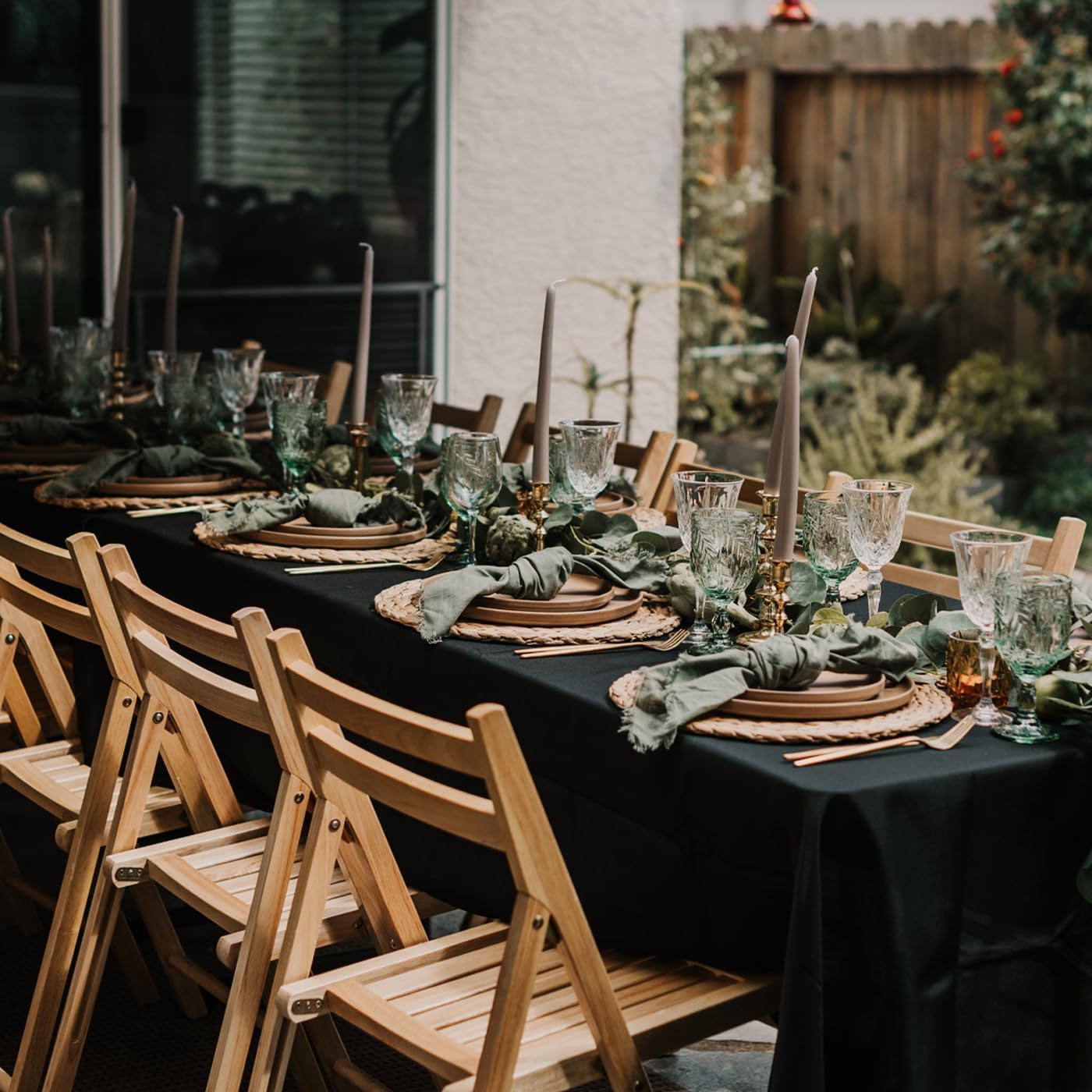 Black Table Cloths Rectangle, 6 Pack 60 x 102 Inch, Polyester Washable Fabric Tablecloth for Wedding Banquet, Restaurant, Parties - Image 6