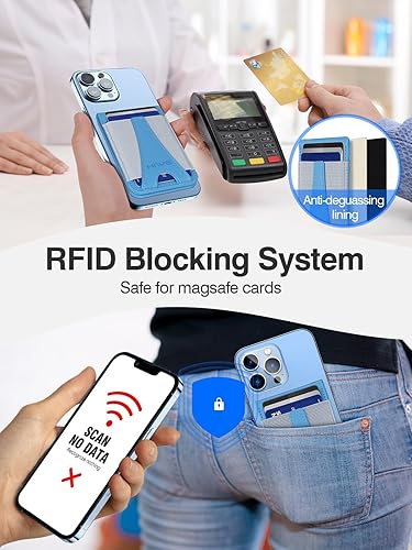 Miniatura 6 de Diseñado para cartera MagSafe, soporte magnético para tarjetas Eiffel-Tower para Apple Magsafe, soporte ajustable de cuero Magsafe para la parte