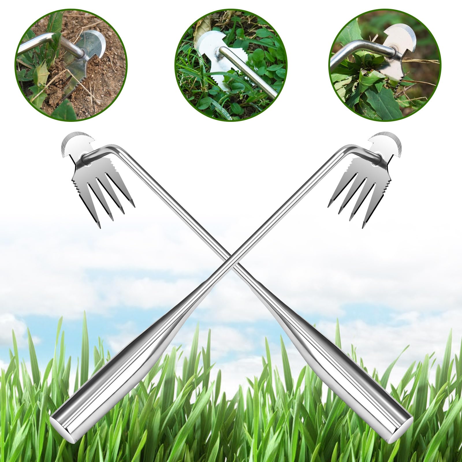 Snapklik.com : LANBOUY Weeding Rake Weed Remover Weed Puller Tools Hand ...