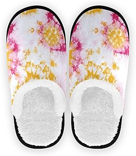 Boccsty Circle Tie Dye Pink Yellow Spa Slippe...