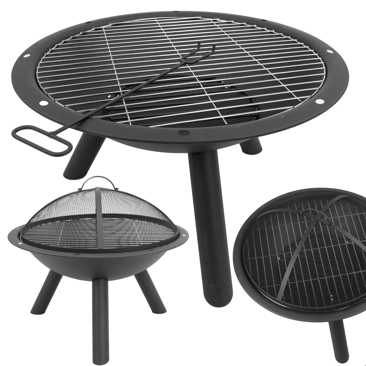 Parrilla Barbacoa Brasero Set Parrillero GRATIS – Parrilla De Hierro 2 Niveles Plancha Asado Argentino Parrilla Argentina Gaucho Extra
