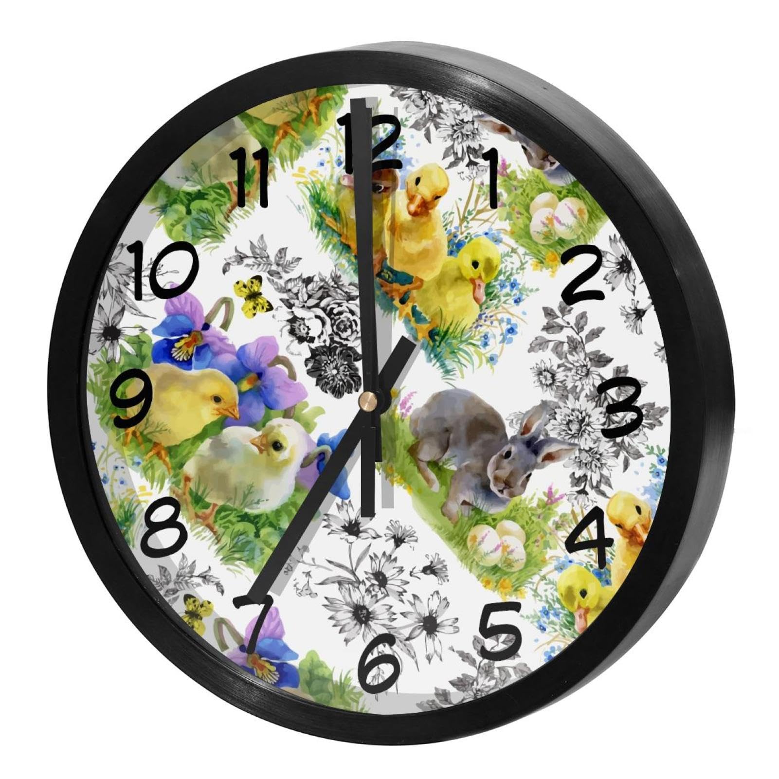 Horloge murale sans tic-tac pour chambre et bureau fin du bruit