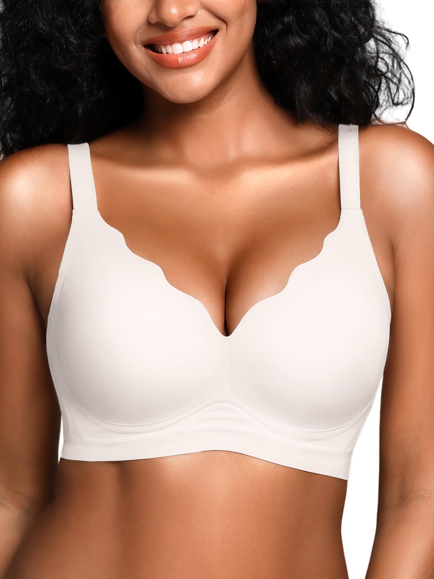 SEAJOY BH für Damen ohne Bügel mit Weicher Unterstützung, Bequeme Nahtlose Bralettes Gepolstert, Bügelloses Bustier Komfort BHS