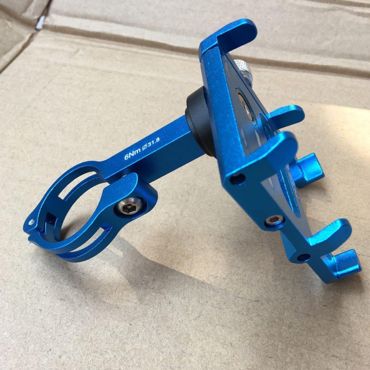 DOITOOL Adjustable Phone Holder Aluminium Alloy for Bike Riding, Blue image 3